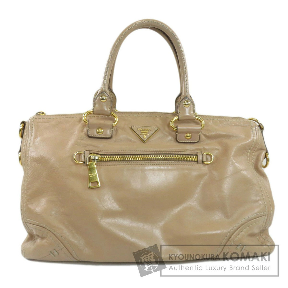 Prada Boston bag tan leather